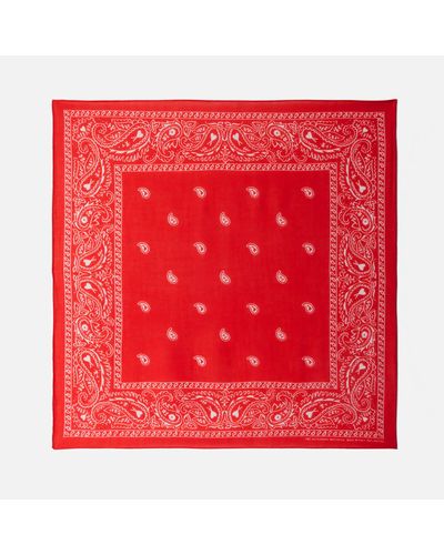 Ami Paris Paisley-print Voile Bandana Scarf - Red