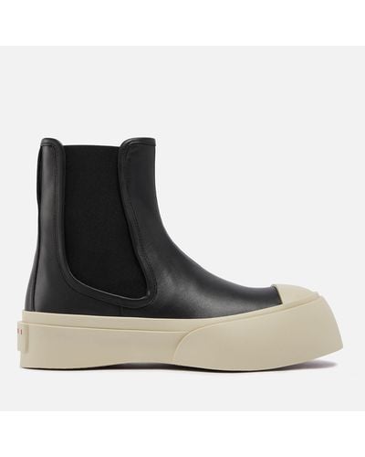 Marni Pablo Leather Chelsea Boots - Black