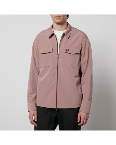 Fred Perry Zip-Through Overshirt - Pink