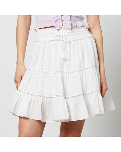 Isabel Marant Lioline Cotton-Blend Gauze Mini Skirt - White