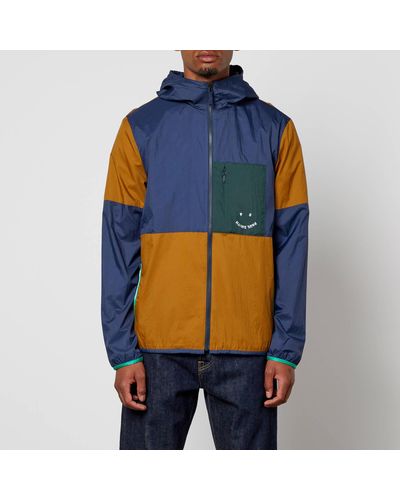 PS by Paul Smith Packable Nylon Hooded Jacket - Blue