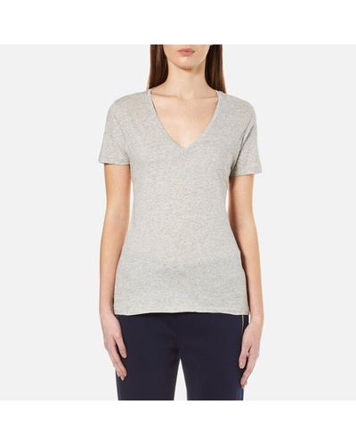 polo ralph lauren women's white v neck t shirt