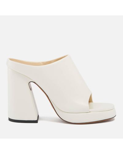 Proenza Schouler ’S Forma Leather Platform Mules - White