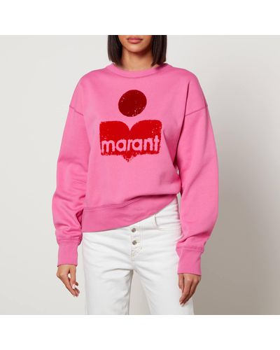 Isabel Marant Moblyi Logo Cotton-blend Sweatshirt - Pink