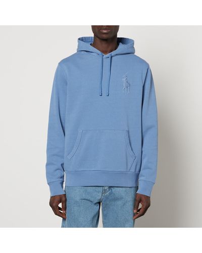 Polo Ralph Lauren Logo Embroidered Cotton Hoodie - Blue