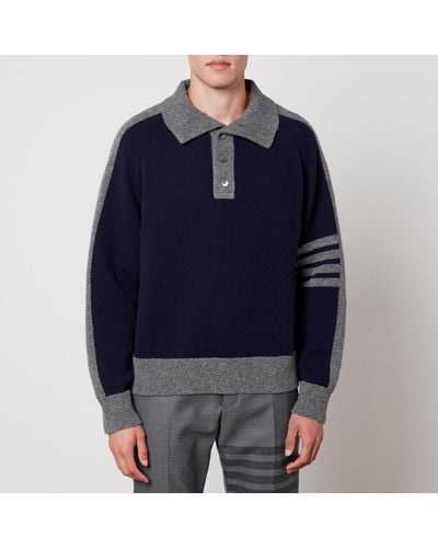 Thom Browne 4-Bar Wool Sweater - Blue