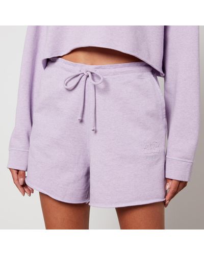 Ganni Isoli Organic Cotton-Jersey Shorts - Purple