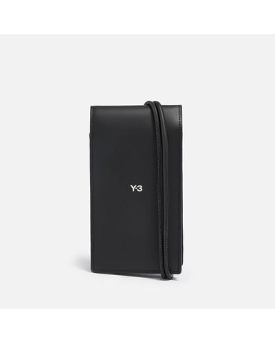 Y-3 Leather Phone Case - Black