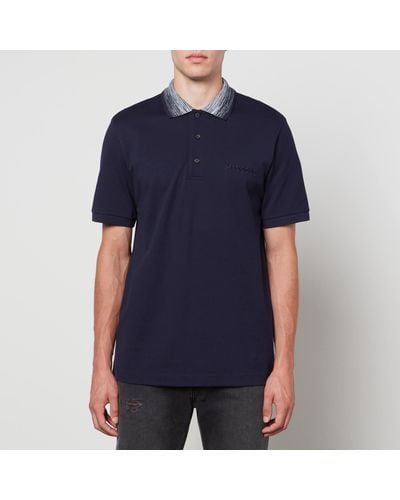 Missoni Cotton-Piqué Polo Shirt - Blue