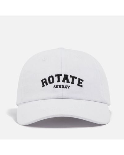 ROTATE SUNDAY Rotate Logo-embroidered Cotton-twill Baseball Cap - White