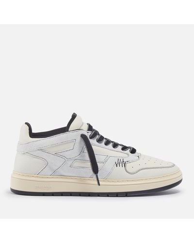 Represent Reptor Leather And Suede Trainers - Grey