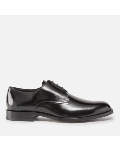 Tod's Leather Derby Shoes - Black