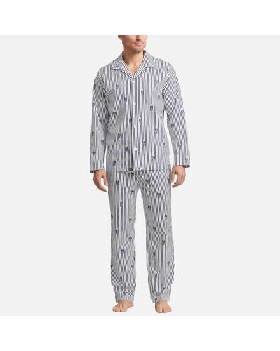 Polo Ralph Lauren Bear Cotton Pyjama Set - Grey