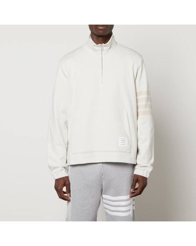 Thom Browne Loopback Cotton-Jersey Sweater - White