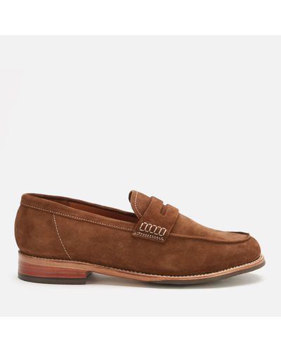 Grenson Jago Suede Loafers - Brown