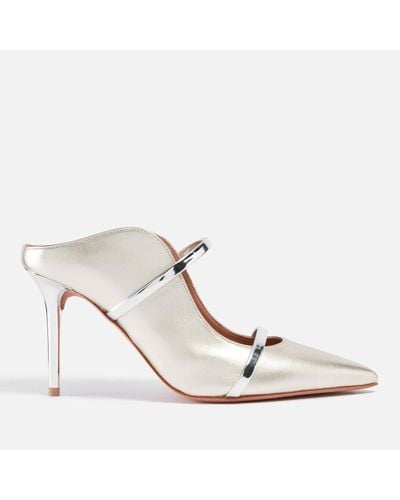Malone Souliers Maureen 85 Full-Grain Leather Heeled Mules - White