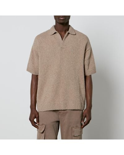 Represent Wool-Blend Polo Shirt - Natural