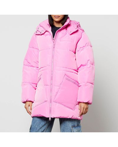 Ganni Recycled Shell Puffer Coat - Pink