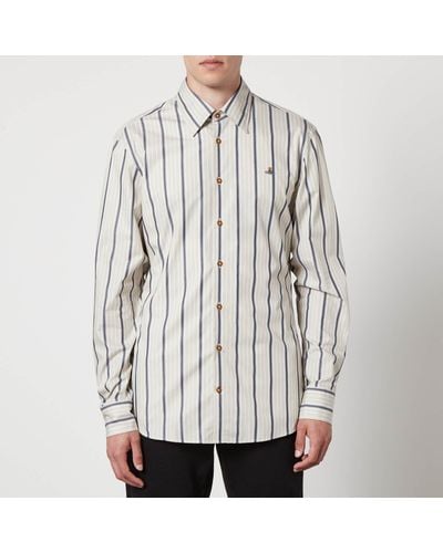 Vivienne Westwood Ghost Striped Cotton Shirt - White