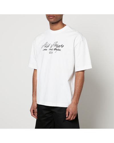 Axel Arigato Essential Logo-Print Cotton-Jersey T-Shirt - White