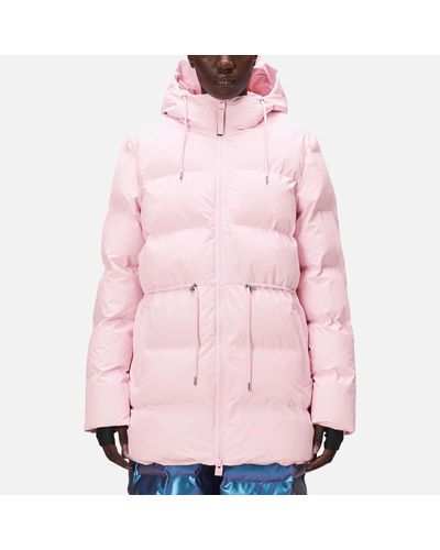 Rains Alta Coated-Shell Puffer Jacket - Pink