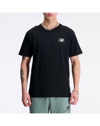 New Balance Nb Essentials Graphic Cotton-Jersey T-Shirt - Black