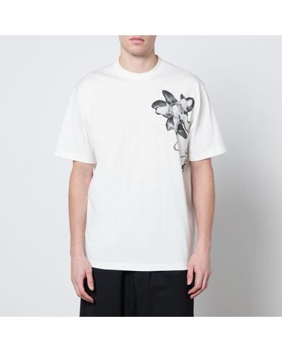 Y-3 Gfx Chest Logo-Print Cotton-Jersey T-Shirt - White