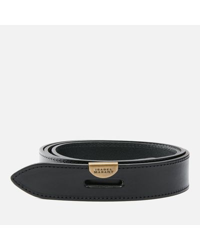 Isabel Marant Lecce Leather Belt - Black