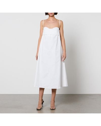 Toit Volant Verona 3.0 Cotton-Twill Midi Dress - White