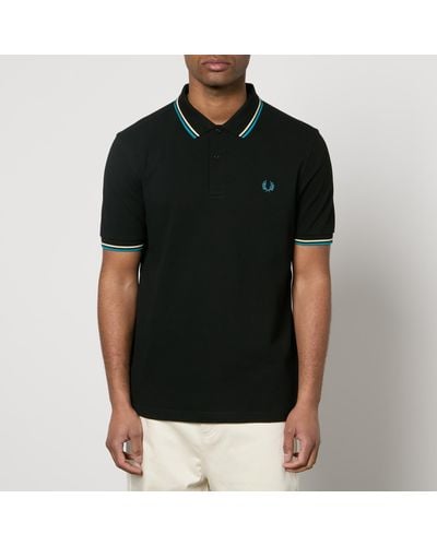 Fred Perry Twin Tipped Cotton-Piqué Polo Shirt - Black