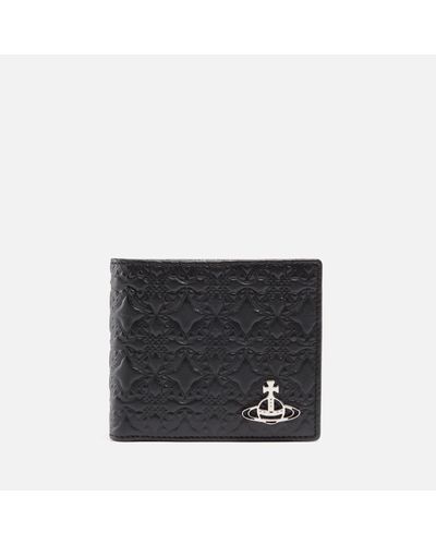 Vivienne Westwood Orb Embossed Leather Bifold Wallet - Black