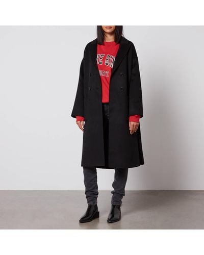 Anine Bing Dylan Wool And Cashmere-Blend Coat - Black