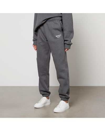 ROTATE SUNDAY Logo Cotton Sweatpants - Gray
