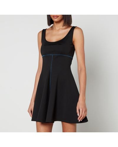 Marni Flared Stretch-Jersey Mini Dress - Black