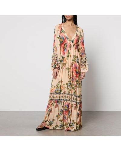 FARM Rio Floral-Print Chiffon Dress - Multicolour