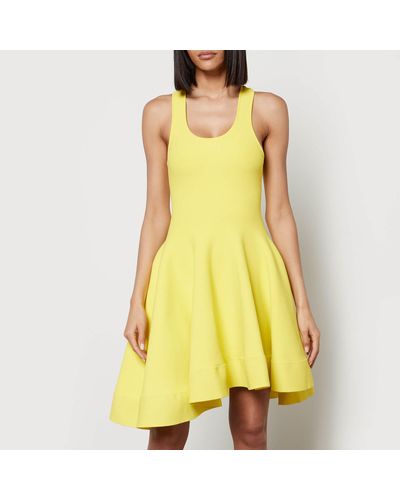 Proenza Schouler Ruffled Stretch-Knit Dress - Yellow