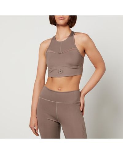 adidas By Stella McCartney Asmc Stretch-Jersey Crop Top - Grey