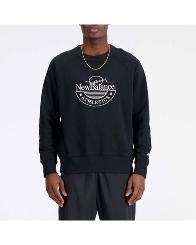 New Balance Athletics Graphic Cotton-Jersey Sweatshirt - Black