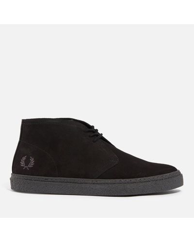 Fred Perry Hawley Suede Chukka Boots - Black