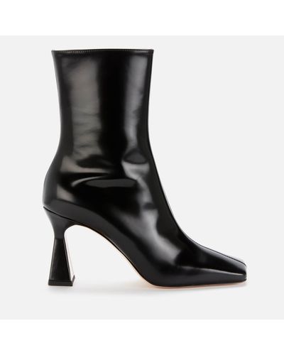 Wandler Isa Leather Heeled Boots - Black