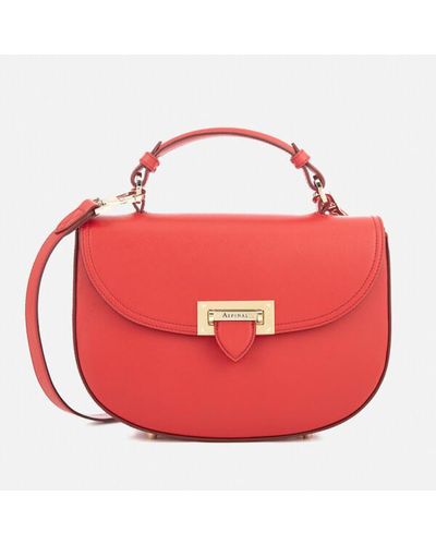 Aspinal of London Letterbox Saddle Bag - Red