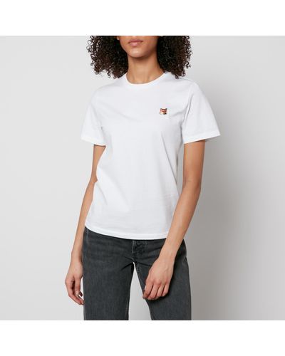 Maison Kitsuné Fox Head Cotton-Jersey T-Shirt - White