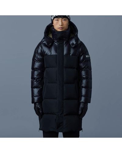 Mackage Kazuya Quilted Shell Down Coat - Blue