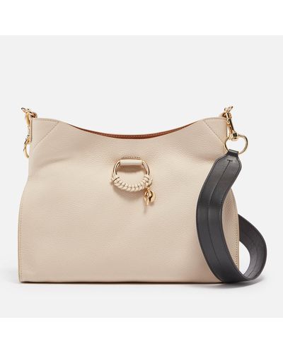 See By Chloé Joan Hobo Leather Tote Bag - Natural