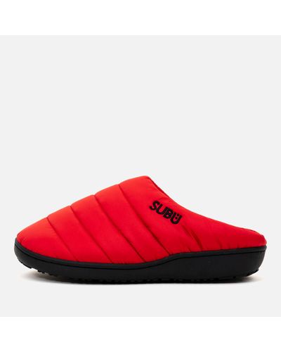 SUBU Quilted Shell Slippers - Red