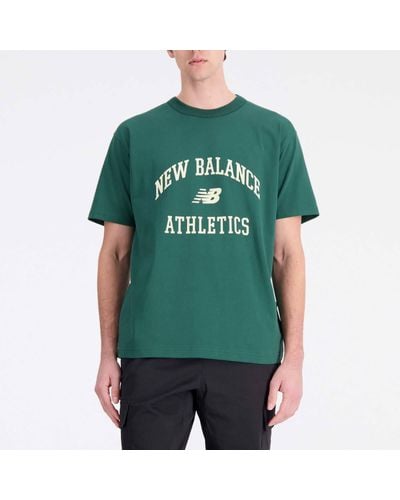 New Balance Athletics Varsity Graphic Cotton-Jersey T-Shirt - Green
