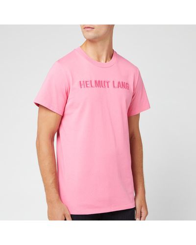 Helmut Lang Raised Embroidery T-shirt - Pink