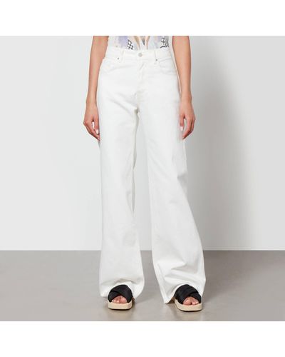 Anine Bing Hugh Organic Cotton-Blend Jeans - White