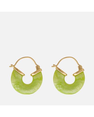 Anni Lu Petit Swell Hoop Earrings - Green