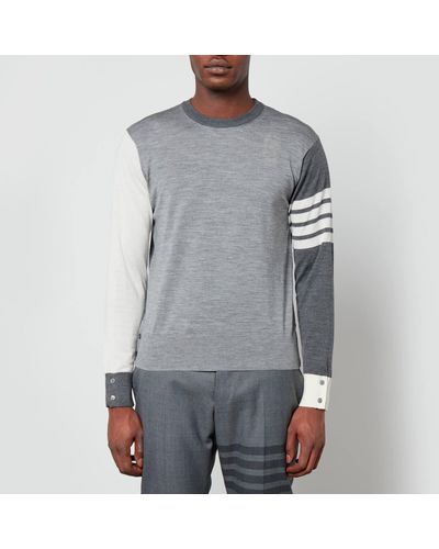 Thom Browne Merino Wool Sweater - Gray